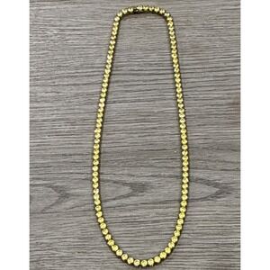 Yellow Costume Jewelry Faux Yellow Gold Tone Finish "Rock" Custom Tennis Chain